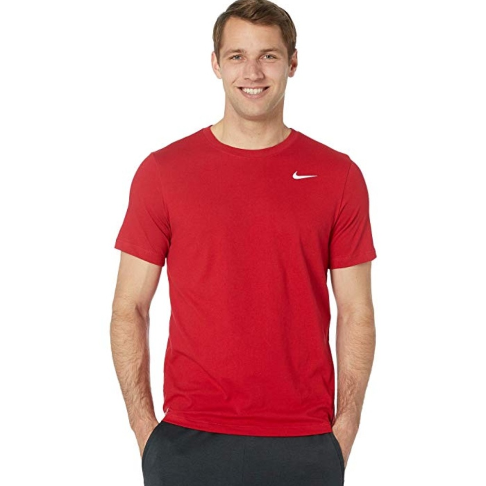 NIKE DRI FIT RED WORKOUT SHIRT MEDIUM